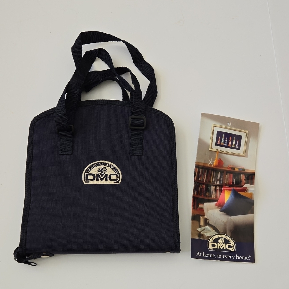 DMC Creative World Travel Floss Case Blue Craft Organizer Bag